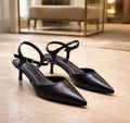 5cm Black Pointed Toe Pumps