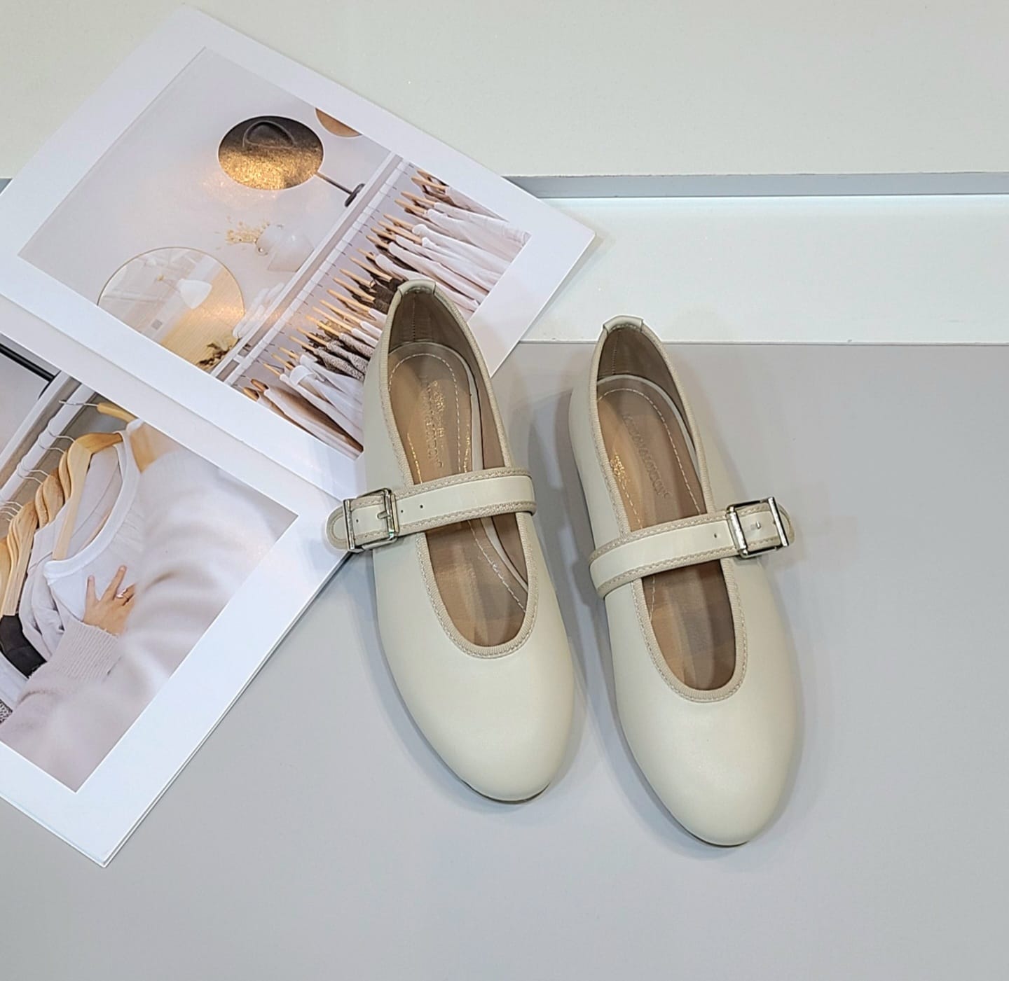 Classic Ecru Ballerinas