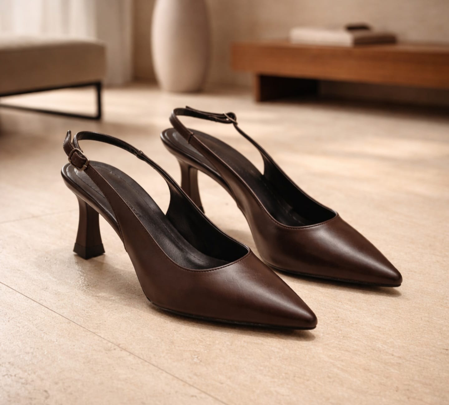 Classic Brown Slingback