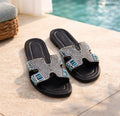 Silver Blue Slides