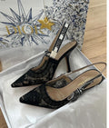 10.5cm Black Designer Heels