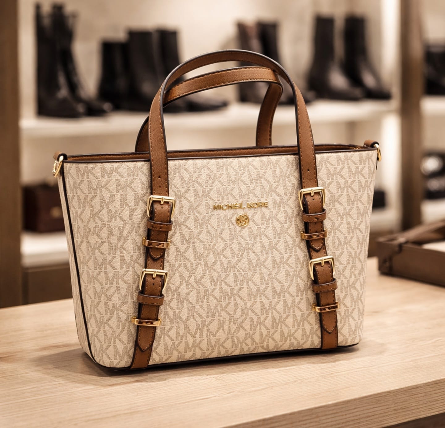 Medium Beige Designer Tote