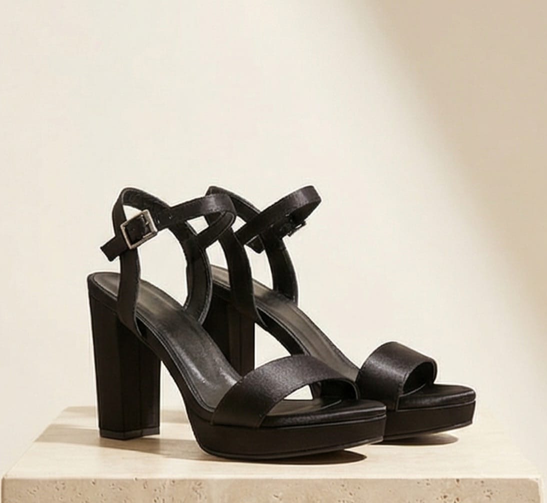 9.5cm Satin Platform Sandals