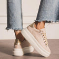 Platform Beige Sole Sneakers