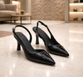 8.5cm Black Slingbacks