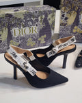 10.5cm Black Designer Heels