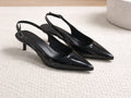 6cm Black Heel Patent Heel Pumps