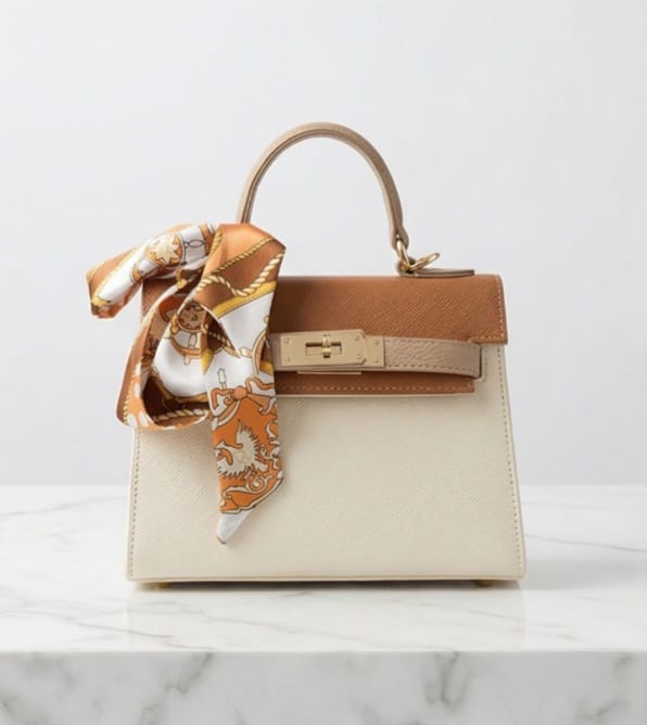 Mini White-Beige Crossbody Bag