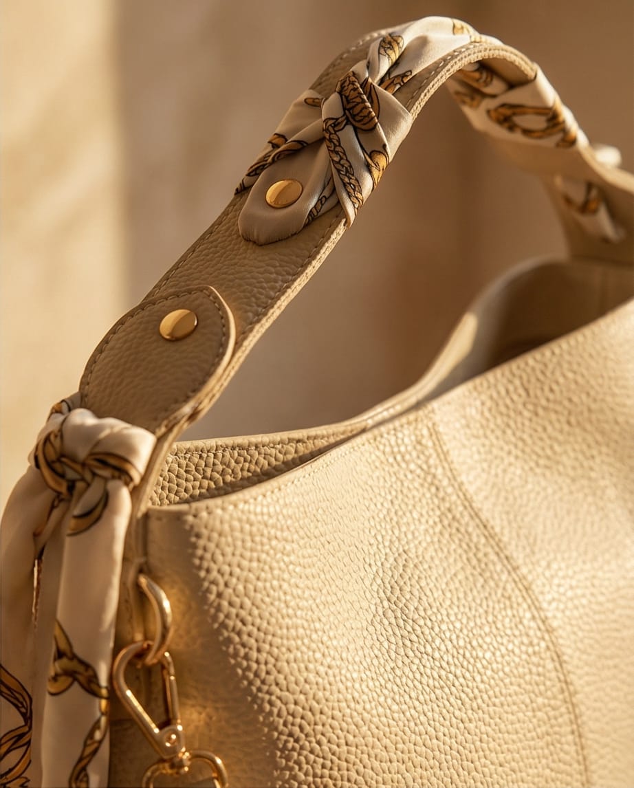 Large Beige Shoulder Bag
