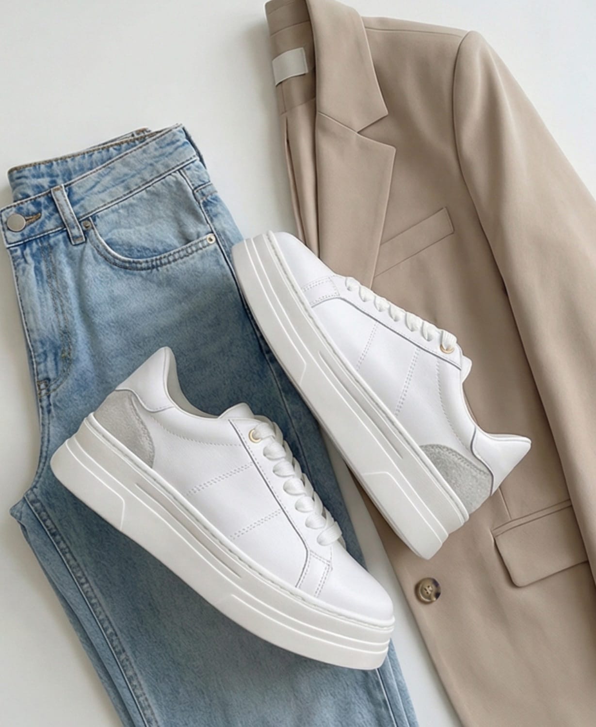 Everyday White Sneakers - Multi