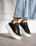 Platform Black Sole Sneakers