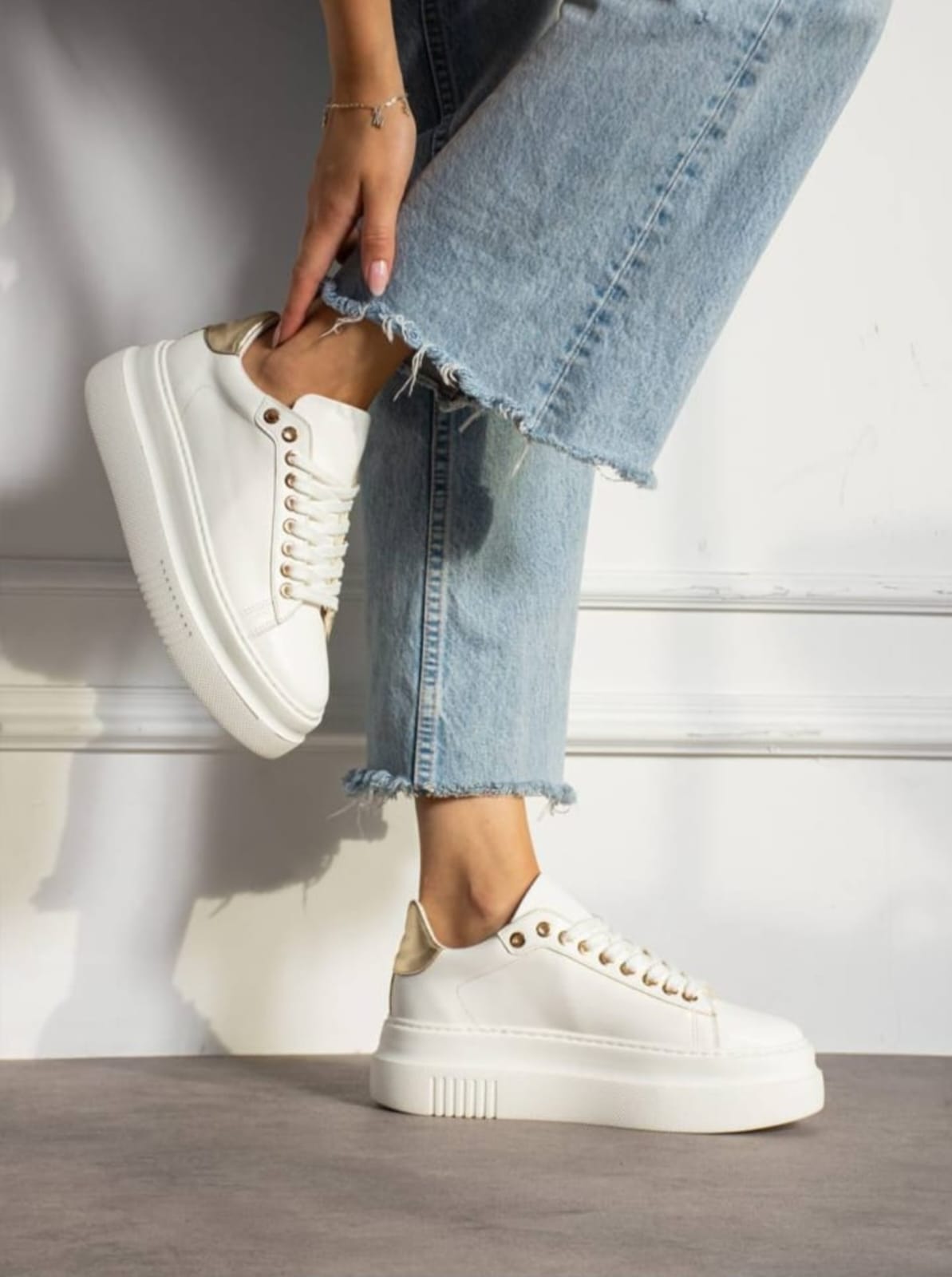 Platform White Sole Sneakers