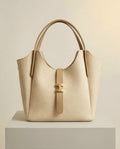 Casual Beige Bucket Handbag