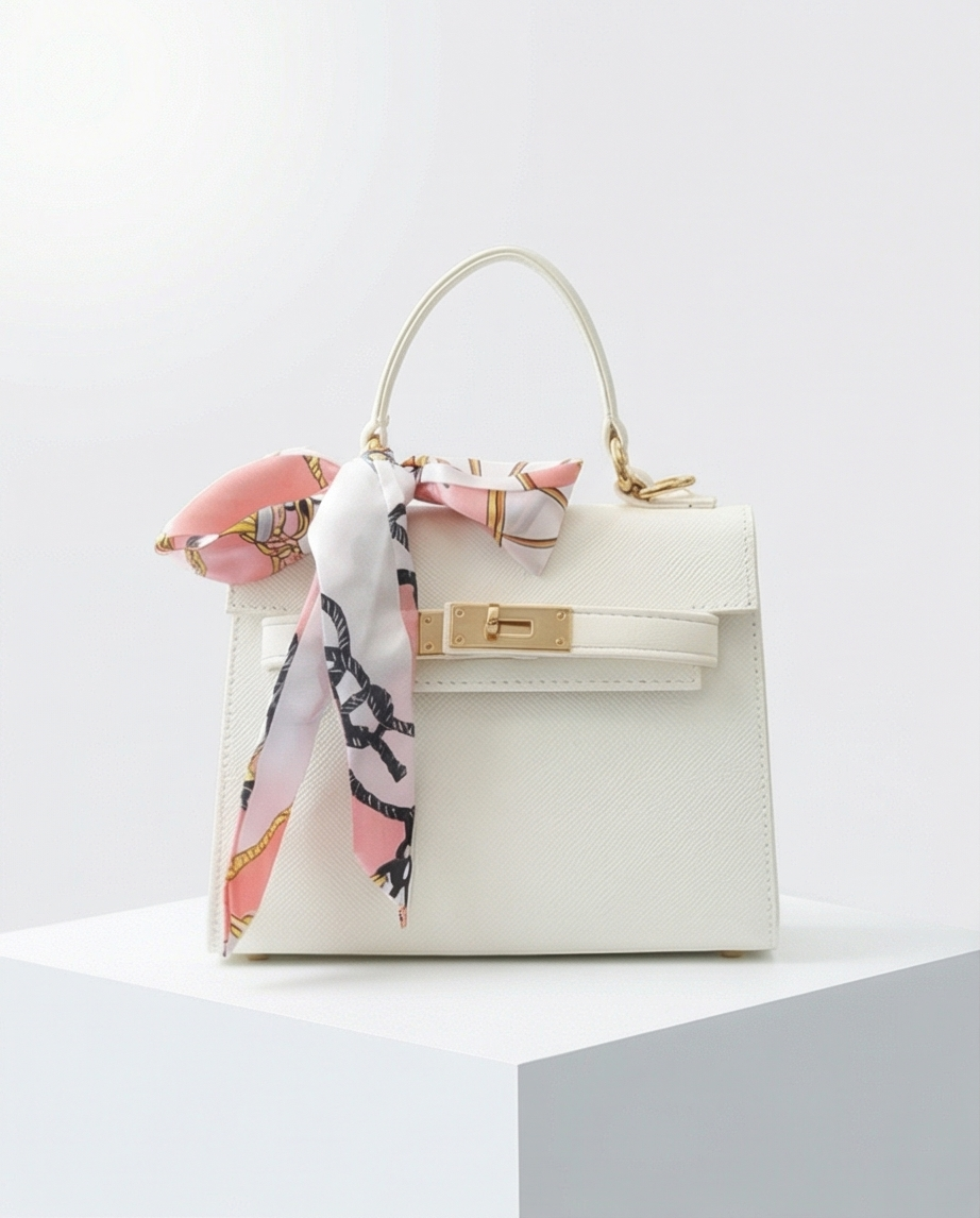 Small size white crossbag 20cm/16cm