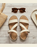 Flexible outsole flat sandals