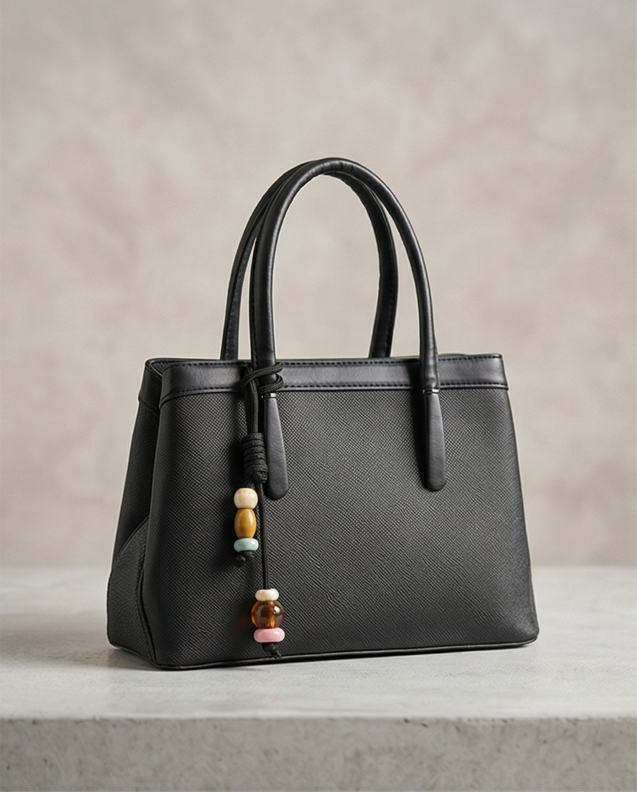 Medium size black handbag 28cm/16cm