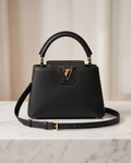 Medium size black designer bag 22cm/15cm