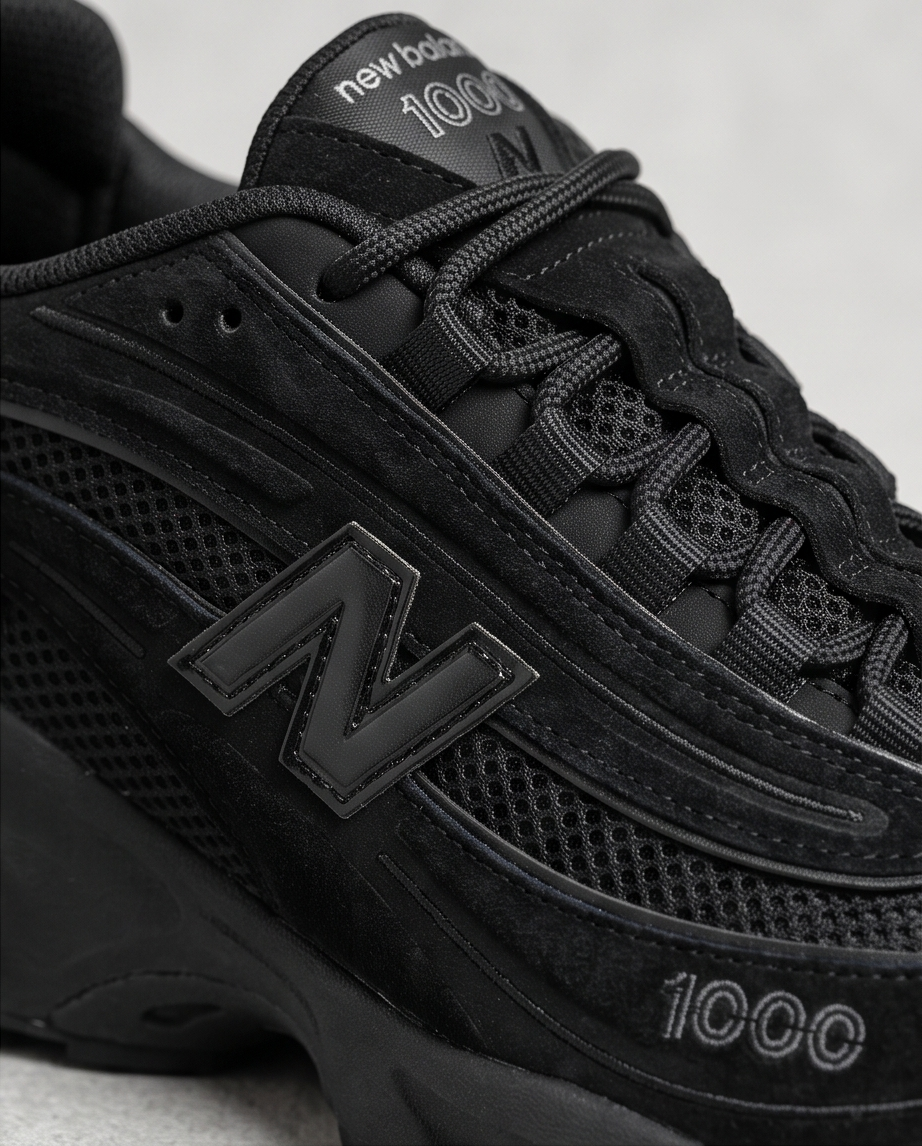 New Balance 1000 Monroe Lace sports shoes in gray with white accents, featuring a modern athletic design and lace-up closure.