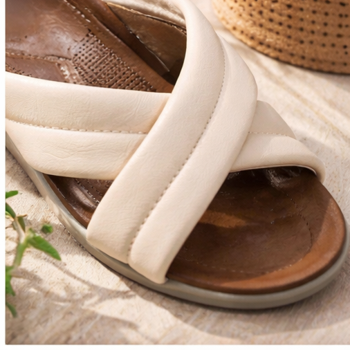 4cm height Orthopedic beige slides