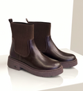 Monroe Lace chunky slip-on casual boots with rugged sole and suede upper, perfect for everyday wear.