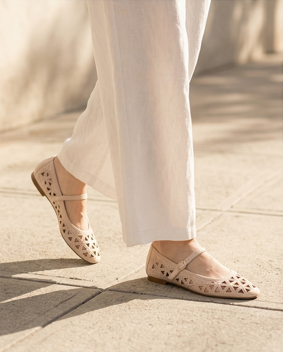 Beige ballerinas