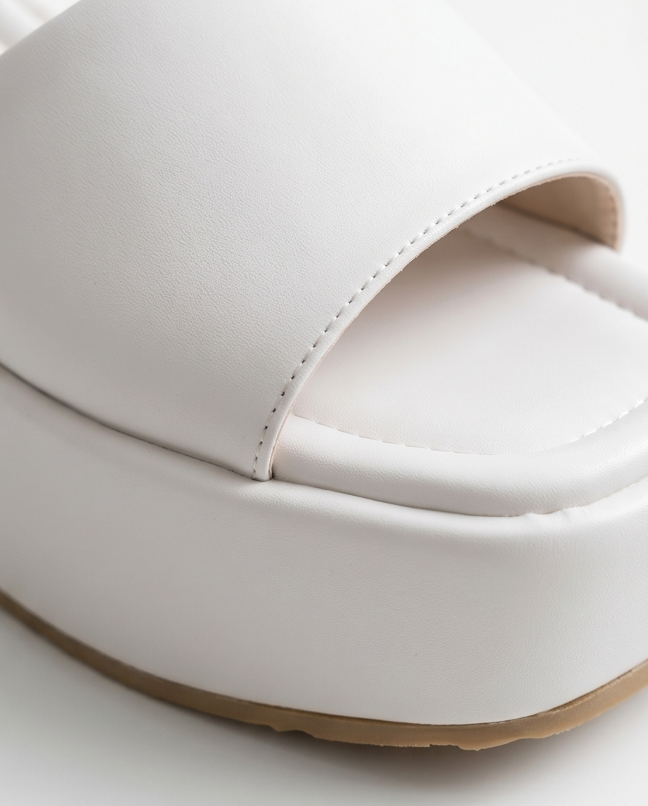 7.5cm height white wedge slides