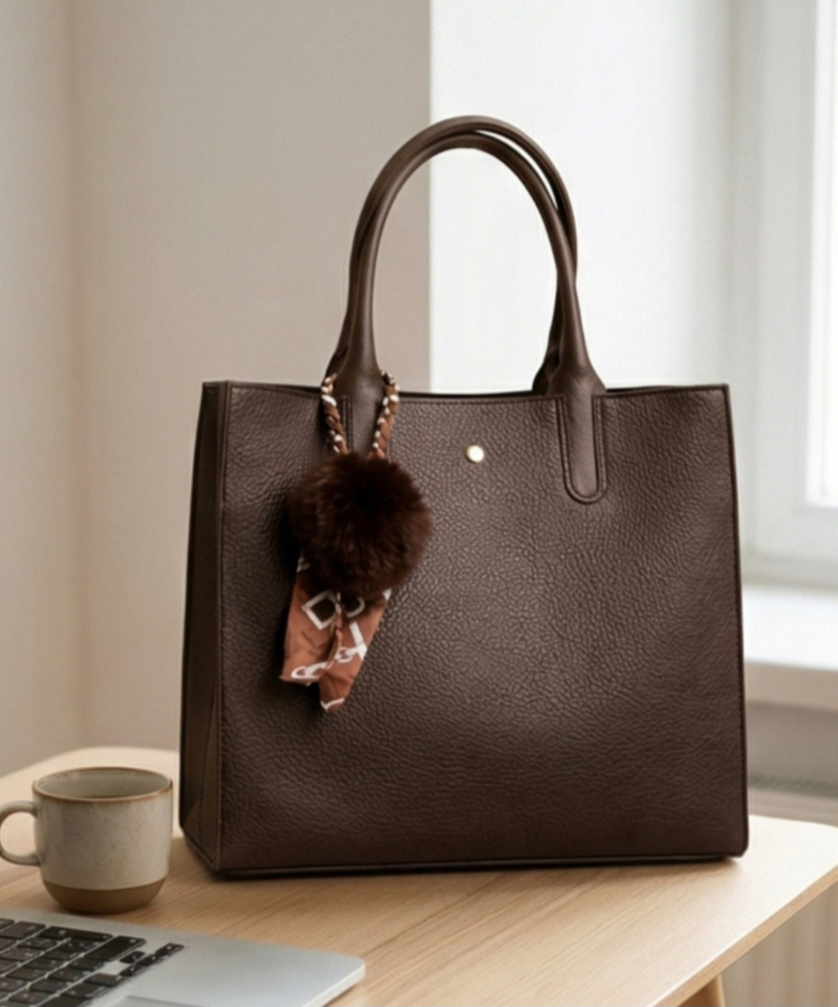 Large casual bag by Monroe Lace with sturdy handles and spacious interior, perfect for everyday use and stylish outings.