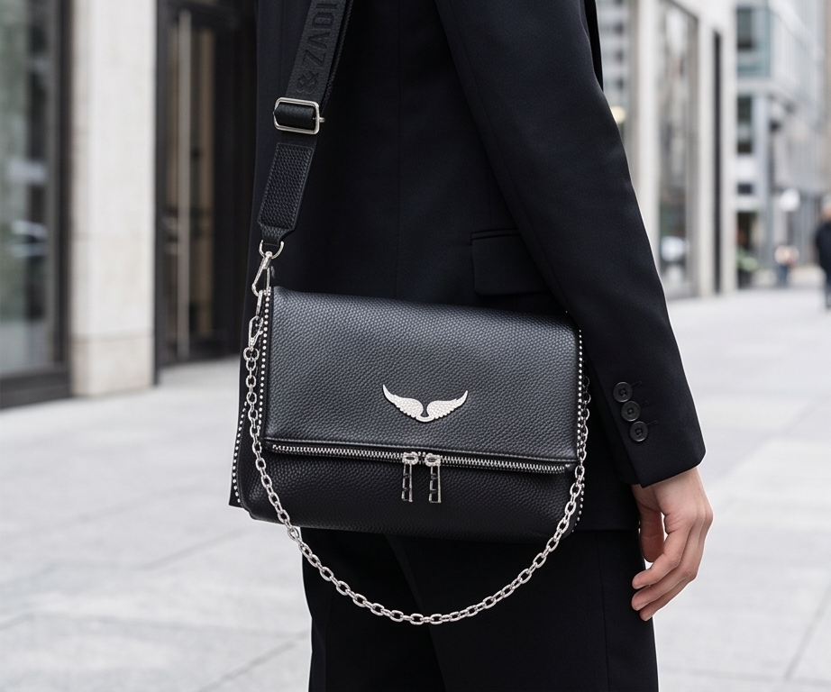 Medium-sized Monroe Lace designer bag with elegant leather exterior and stylish handles, perfect for everyday use.