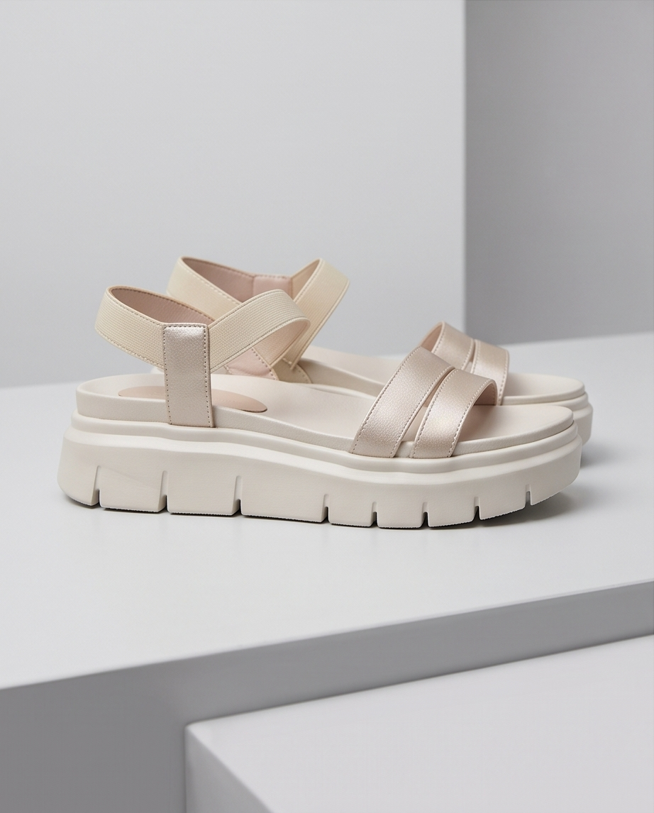 Chuncky beige sandals - Monroe Lace