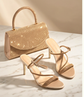Monroe Lace 9cm heel crystal strap sandals featuring elegant open-toe design and sparkling crystal accents.
