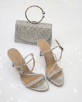 Monroe Lace 9cm heel crystal strap sandals featuring elegant design with sparkling crystal straps and open toe style.