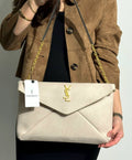 Ecru Designer bag 34cm/22cm