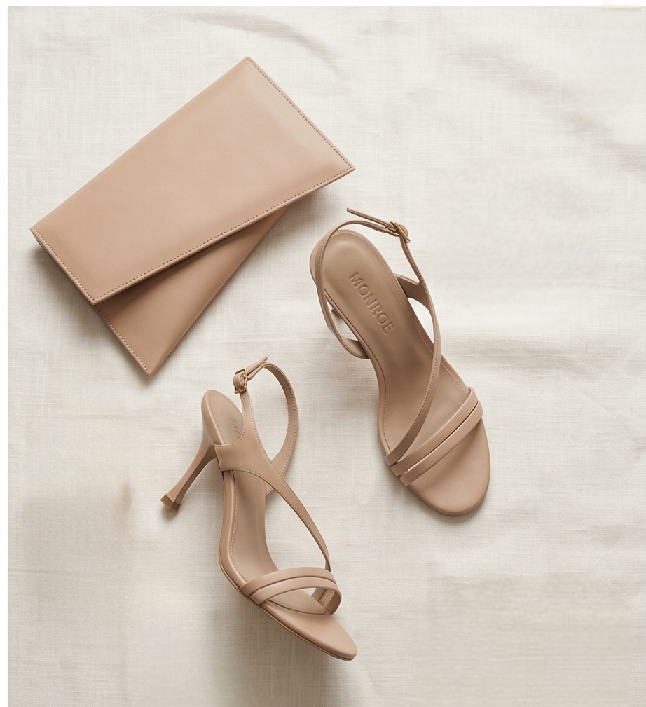 9cm heel nude sandals