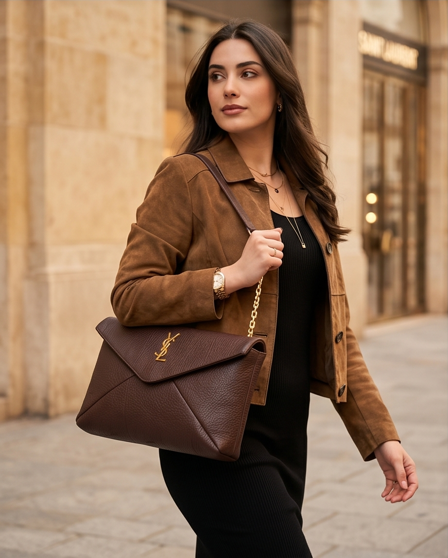 Brown Designer bag 34cm/22cm