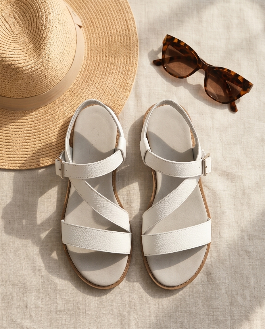 Flexible outsole flat sandals