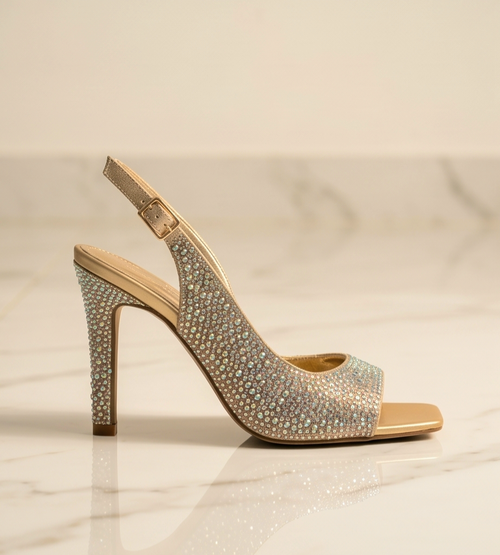 10cm champagne sandals