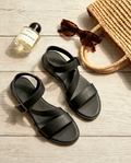 Flexible outsole flat sandals