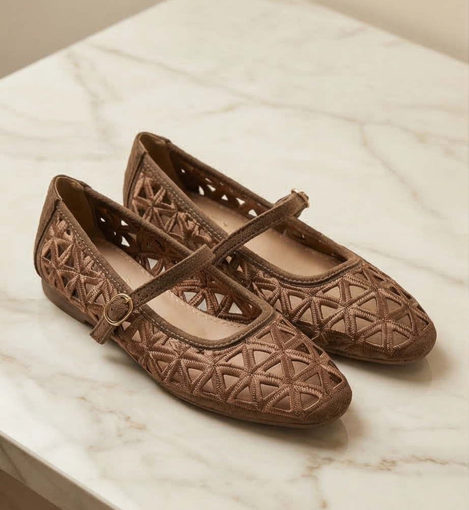Brown ballerinas