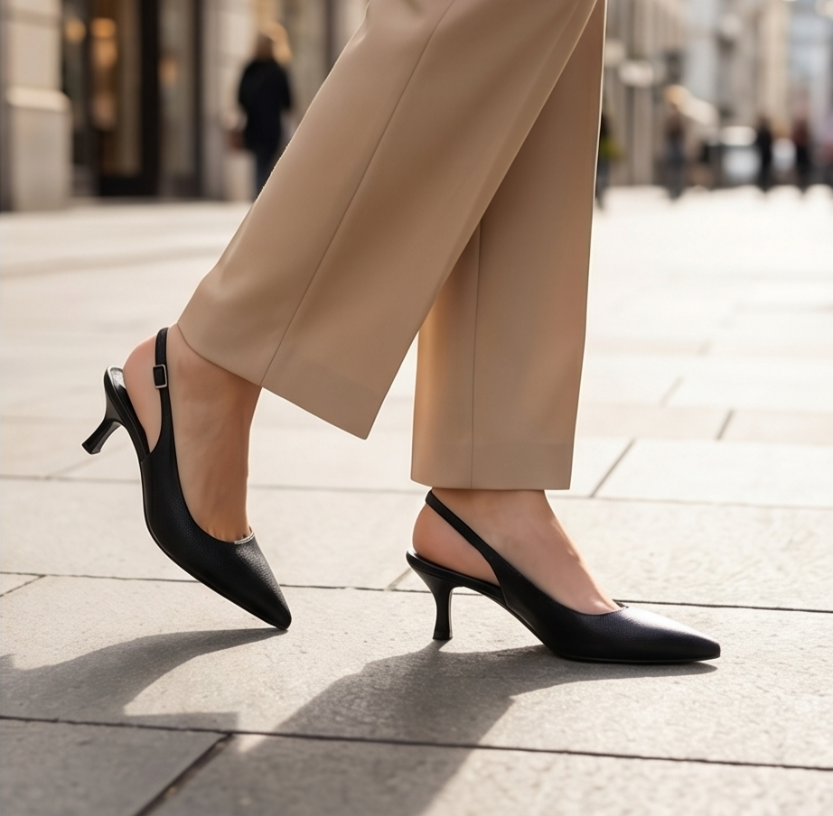 5cm heel slingback shoes