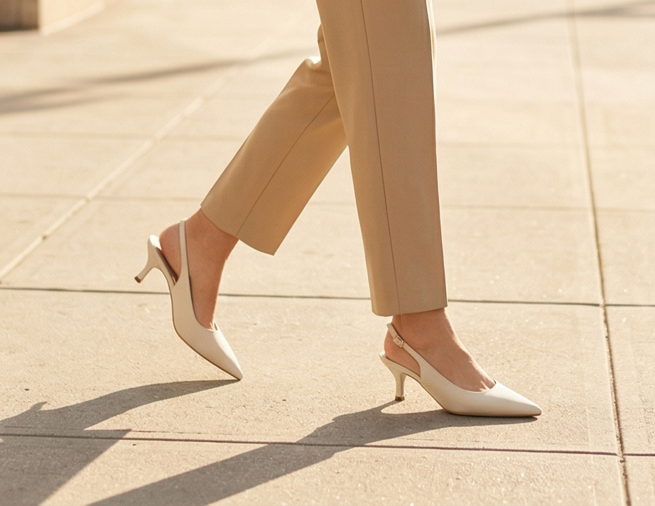 5cm heel slingback shoes