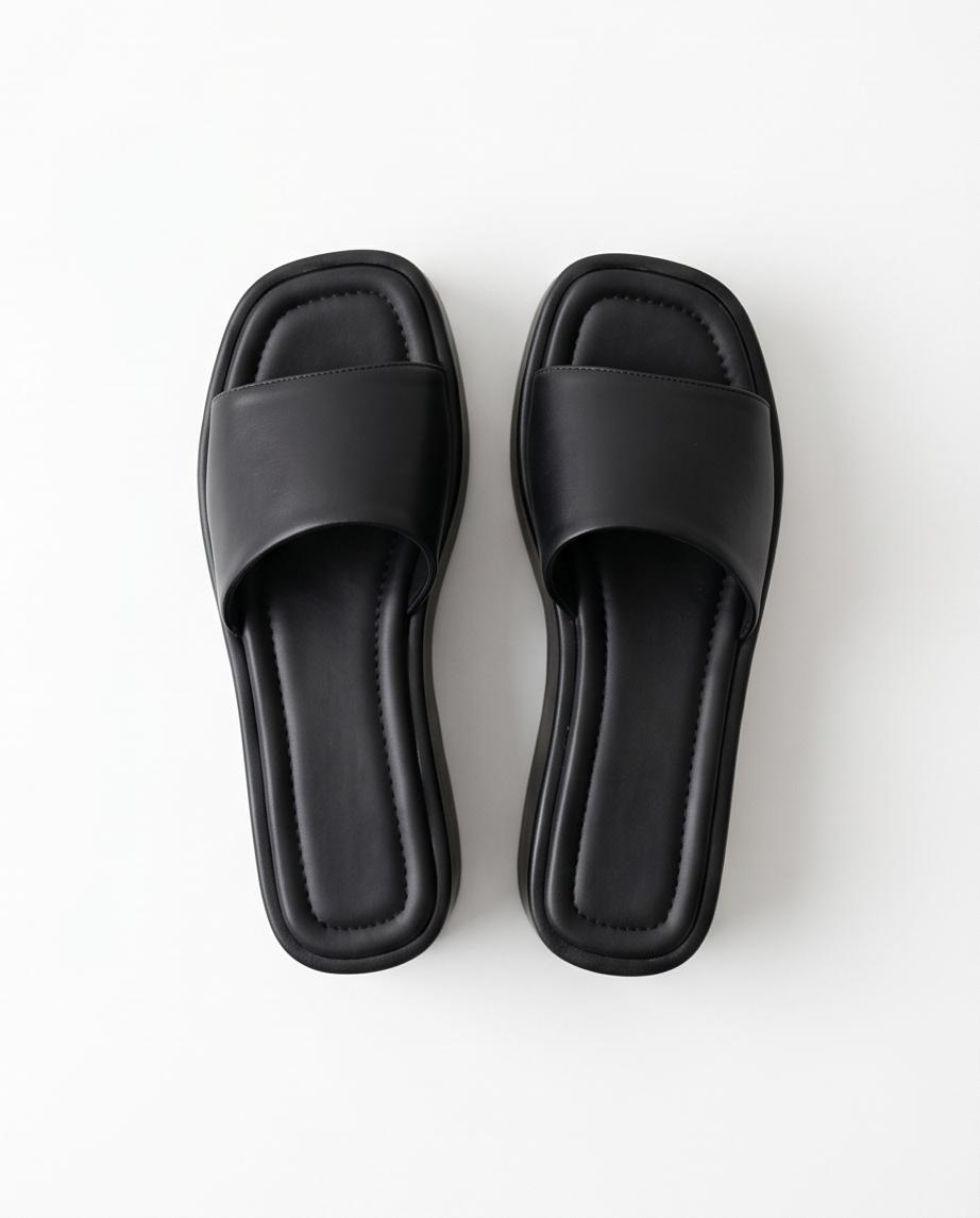 7.5cm height black wedge slides