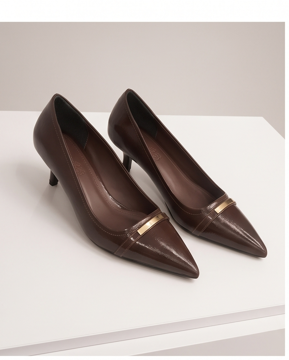 Classic Monroe Lace 6cm heel pumps featuring sleek design and smooth material, perfect for professional or formal wear.