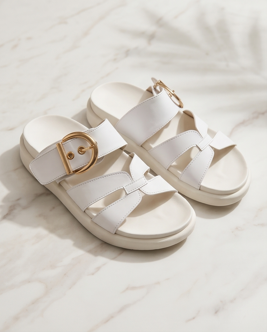 Flexible outsole while slides