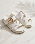 Flexible outsole while slides