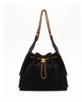 Monroe Lace suede designer bag with sleek design, featuring a soft suede texture and elegant hardware, perfect for stylish carrying.