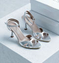 8cm heel silver sandals
