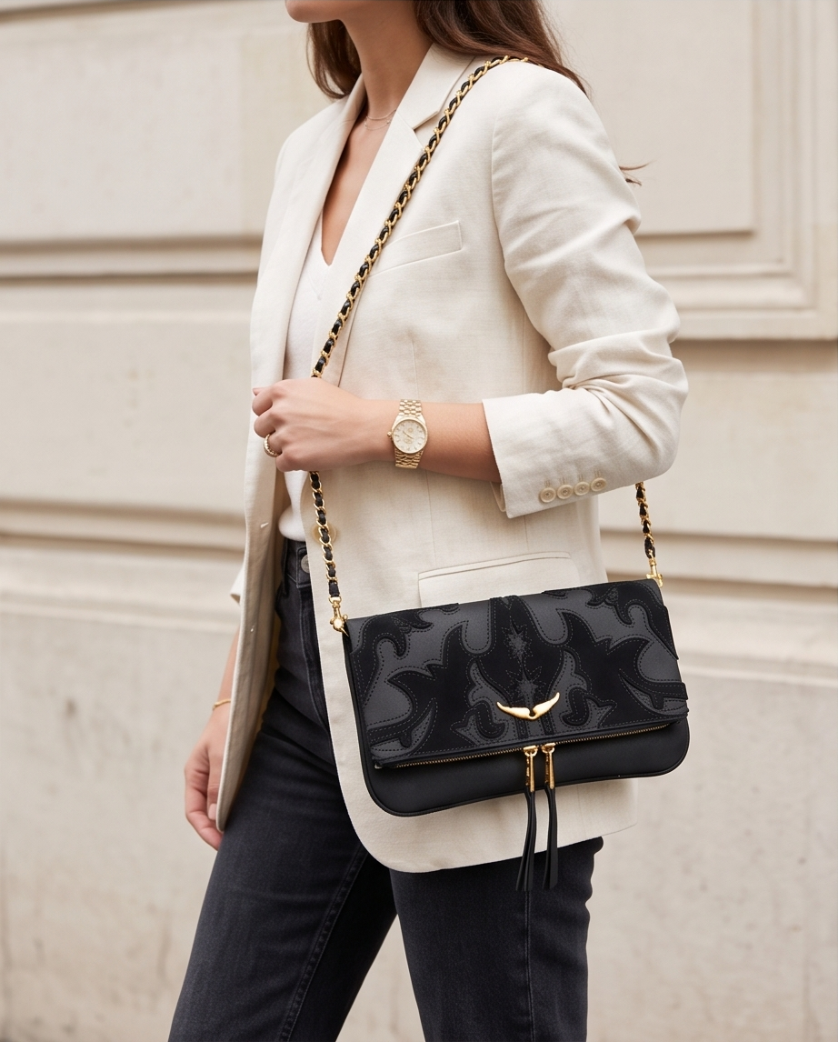 Small designer's bag by Monroe Lace featuring elegant craftsmanship and compact size, perfect for stylish everyday use.