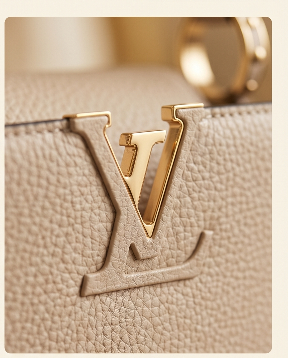 Medium size greige designer bag 22cm/15cm