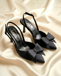 7.5cm heel satin slingback